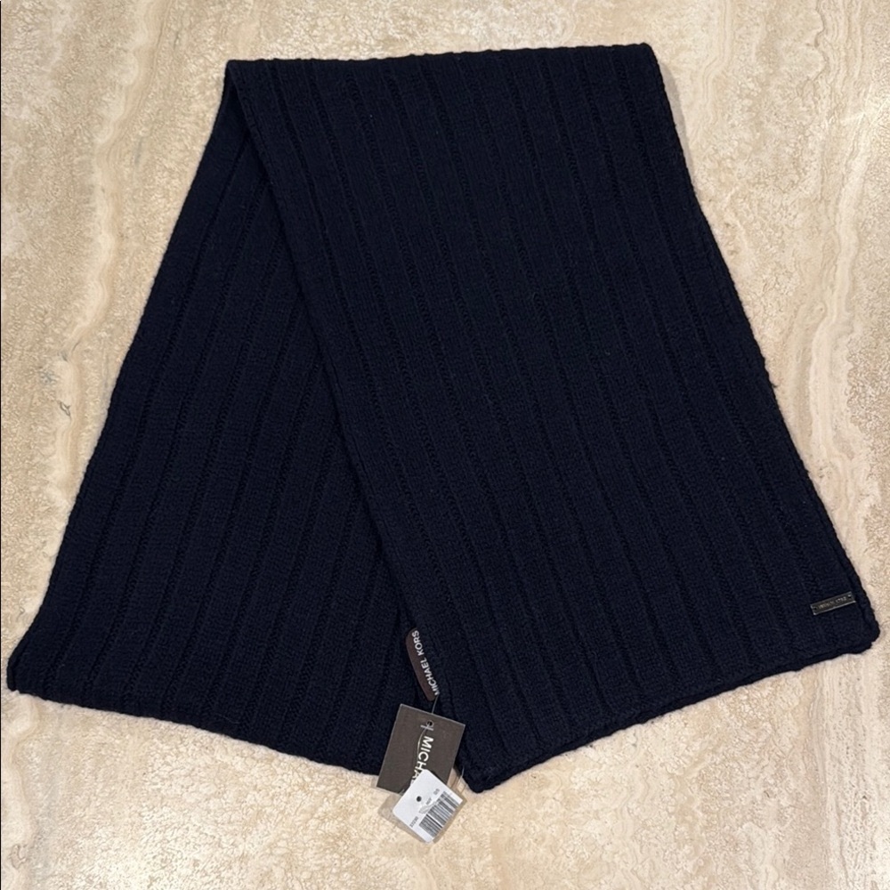 Michael Kors Midnight Blue Wool Scarf